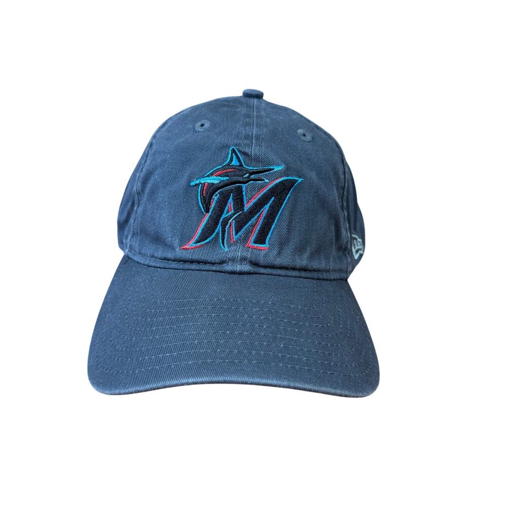 New Era 49forty MLB Florida Marlins Fitted Dark Gray Dad Hat sz XL